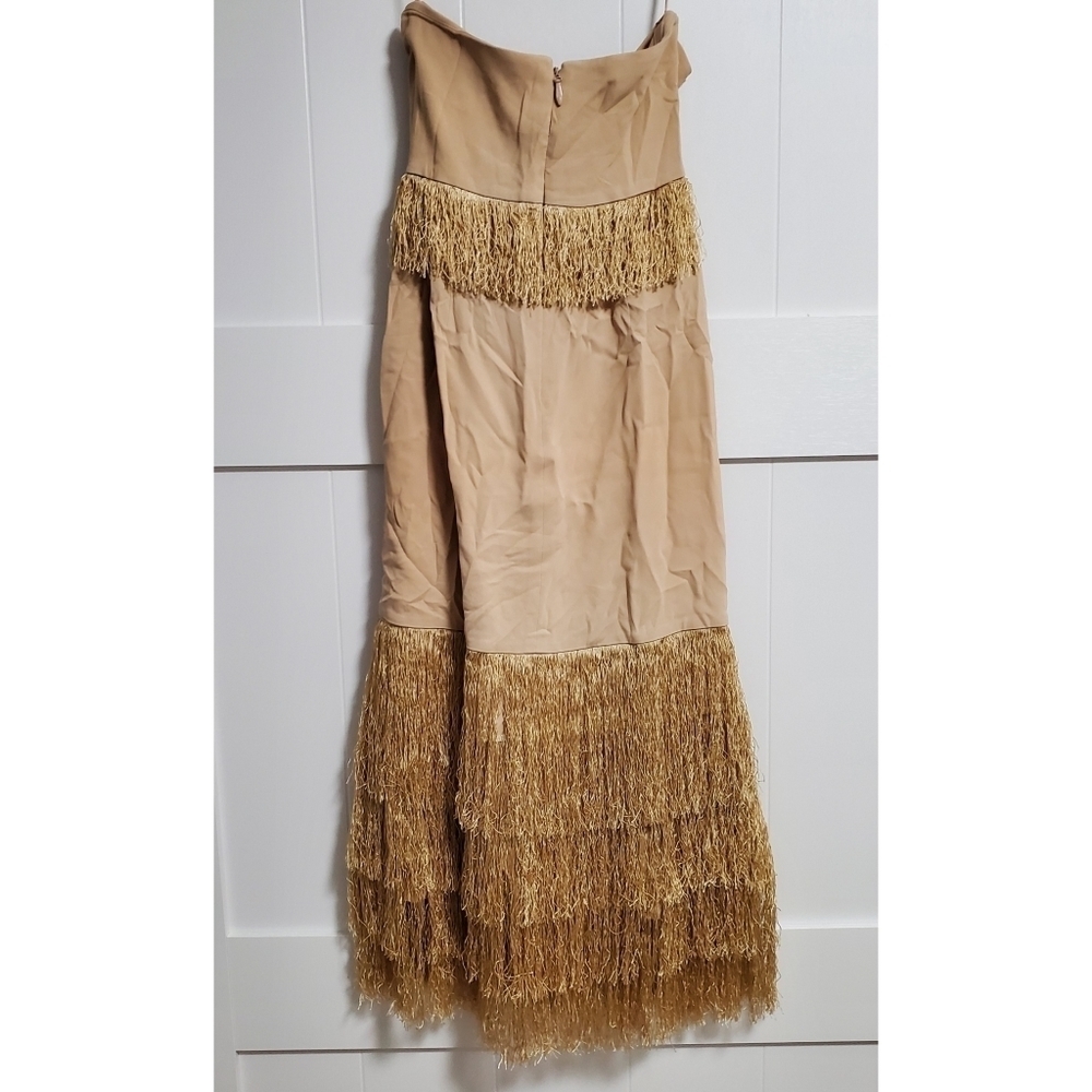 Jonathan Simkhai Nude fringe strapless dress - Picture 6 of 16